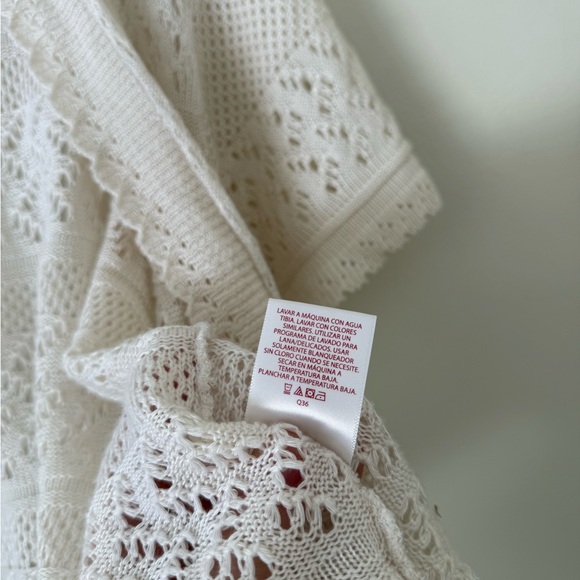 VTG Y2K Fairy Open-Knit Cardigan Faded Glory XXL crochet Shortsleeve Cottagecore - Picture 5 of 6